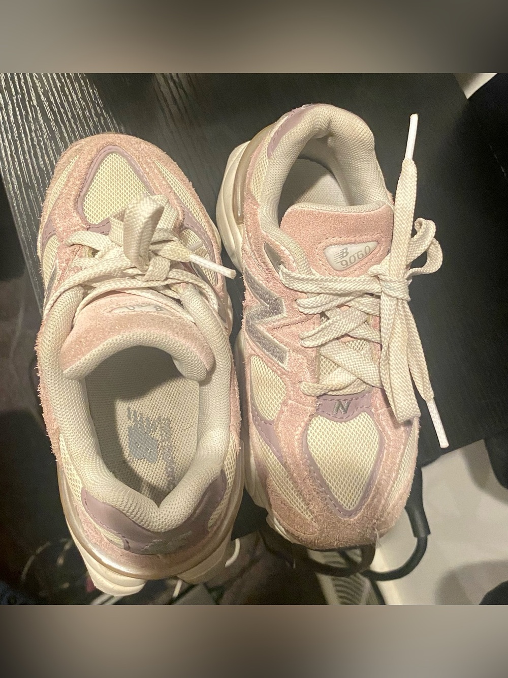 New Balance Pink & Cream Retro Runner Sneakers - Picture 2 of 4